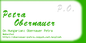 petra obernauer business card